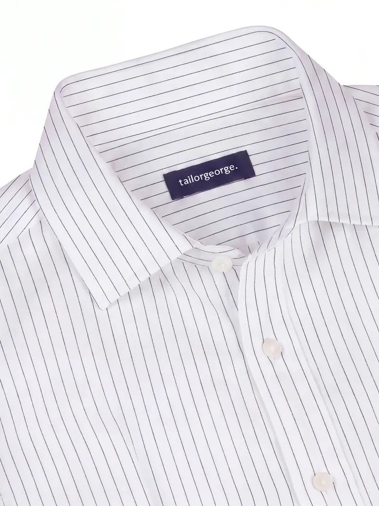 Camisa de popelina blanca lisa de fácil planchado