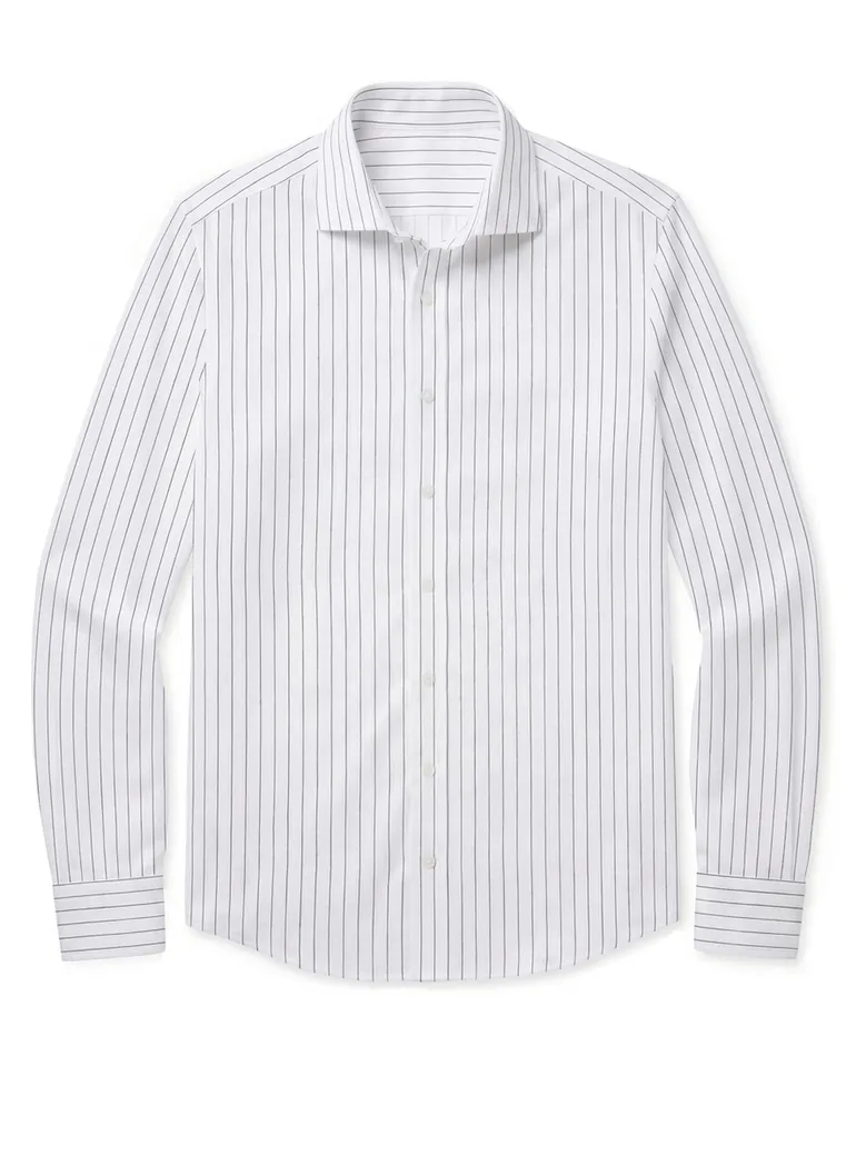 Camisa de popelina blanca lisa de fácil planchado