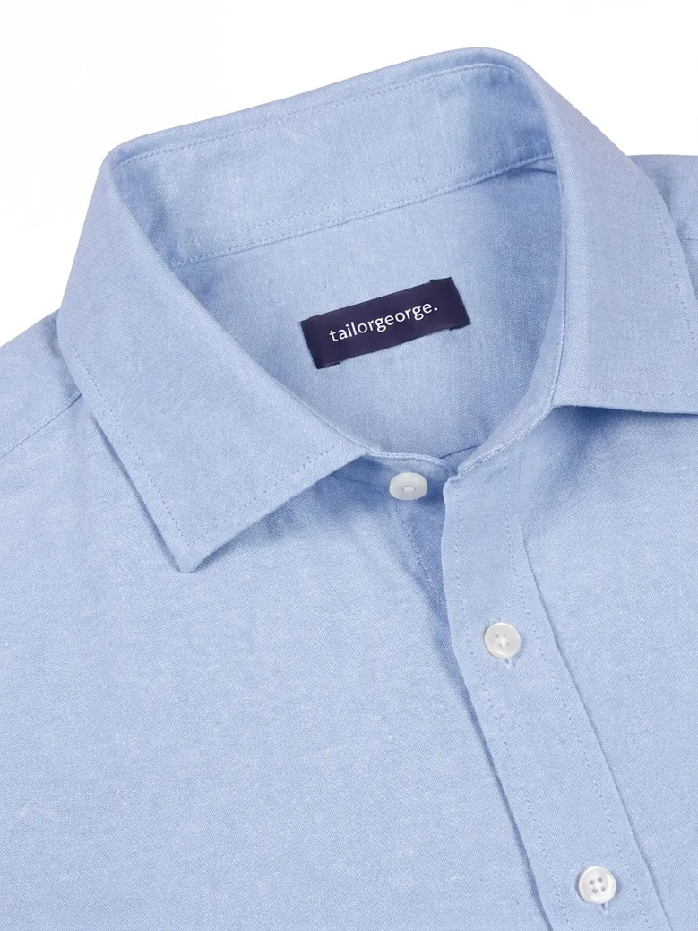 Camisa de popelina blanca lisa de fácil planchado