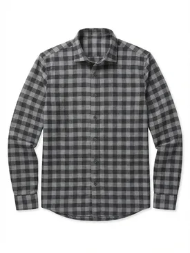 Camisa de franela a cuadros gris