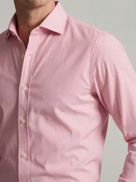 Camisa de popelina de rayas rojas