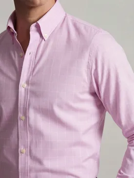 Camisa de sarga de cuadros morados