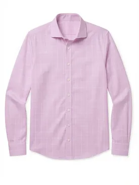 Camisa de sarga de cuadros morados