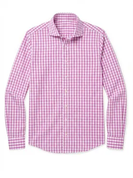 Camisa de popelina de cuadros rosas