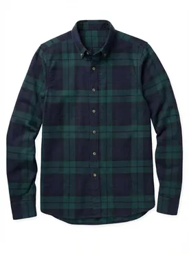 Camisa de franela a cuadros verde