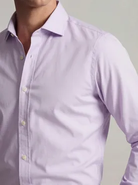 Camisa lisa de popelina morada