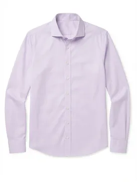 Camisa lisa de popelina morada