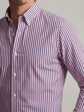 Camisa de popelina de rayas azules