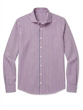 Camisa de popelina de rayas azules