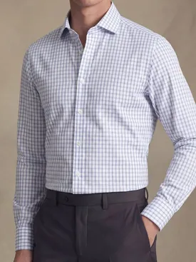 Camisa de popelina de cuadros azules