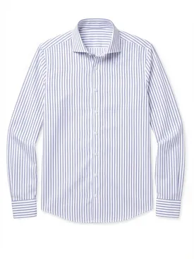 Camisa de rayas azules de punta a punta