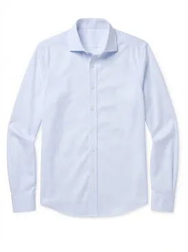 Camisa de sarga de rayas azul cielo