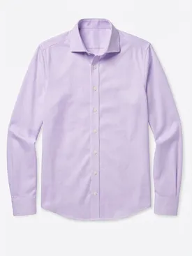 Camisa Oxford color malva real de fácil planchado