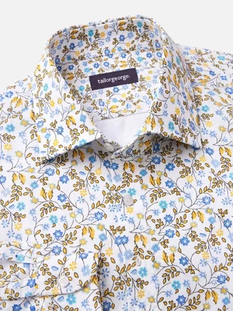 Camisa de popelina estampada