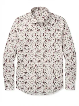 Camisa de popelina estampada morada