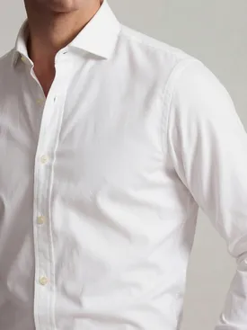 Camisa Oxford blanca lisa