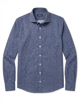 Camisa Liberty azul marino de planchado fácil