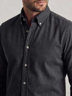 Camisa de franela lisa marrón