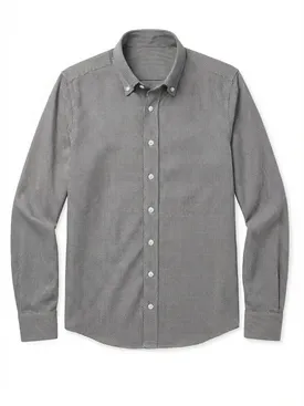 Camisa de franela mini a cuadros marrón