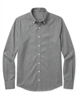 Camisa de franela gris a cuadros pequeños