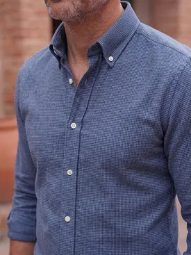 Camisa Franela mini a cuadros azul