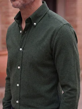 Camisa Franela de mini a cuadros verde