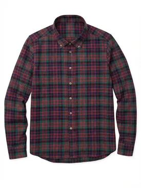 Camisa de franela gruesa de tartán rojo, verde y azul