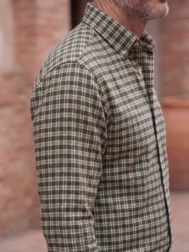 Camisa Franela de cuadros verde