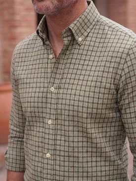 Camisa Franela de cuadros verde
