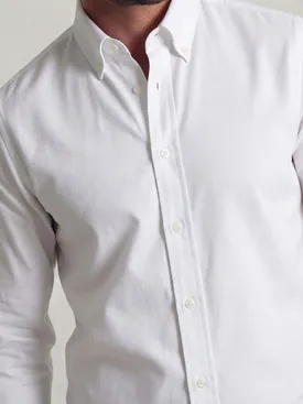 Camisa Oxford sport blanco liso
