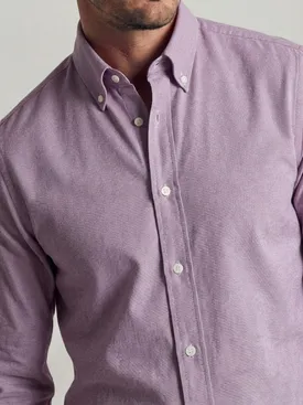 Camisa Oxford sport burdeos liso