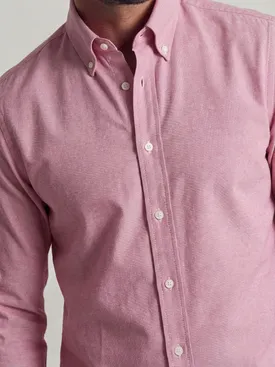 Camisa Oxford sport rojo liso
