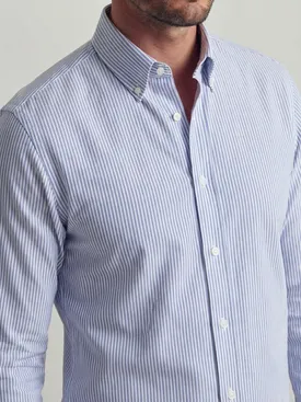 Camisa Oxford de rayas azul marino