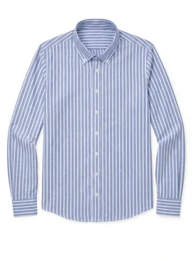 Camisa Oxford de rayas azul rey