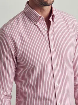Camisa Oxford de rayas rojo