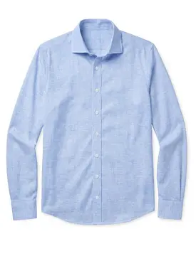 Camisa Lino liso azul cielo