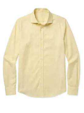 Camisa Lino liso Amarillo