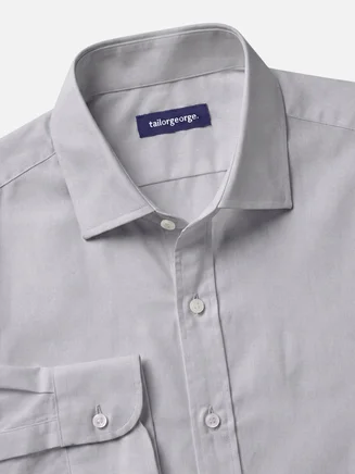 Camisa de popelina con rayas grises