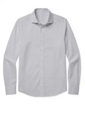 Camisa de popelina con rayas grises
