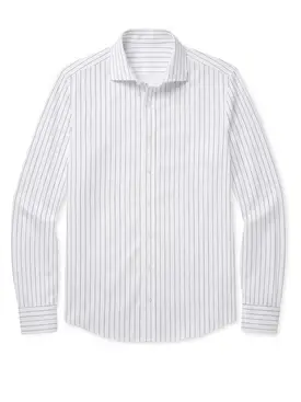 Camisa de popelina con rayas negras