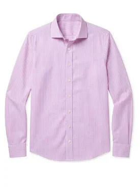Camisa fil-à-fil con rayas rosas