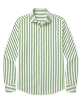 Camisa de popelina con rayas verdes