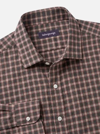 Camisa de franela de cuadros verdes