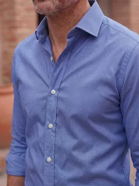 Camisa Oxford lisa azul