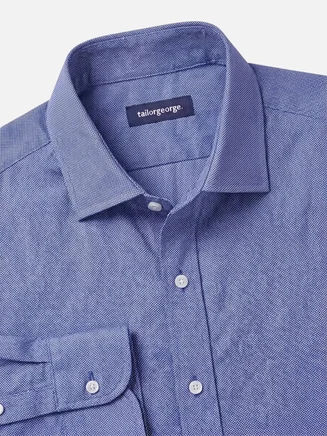 Camisa Oxford lisa azul