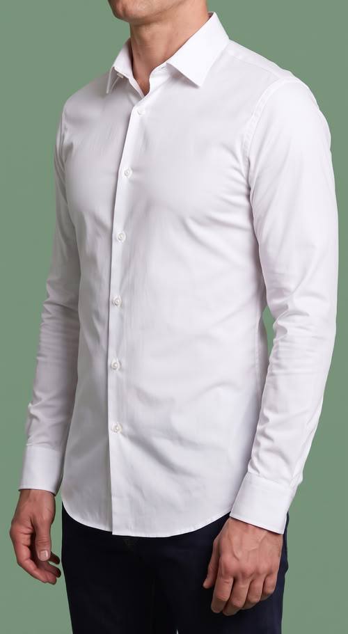 Camisa de popelina fácil de planchar