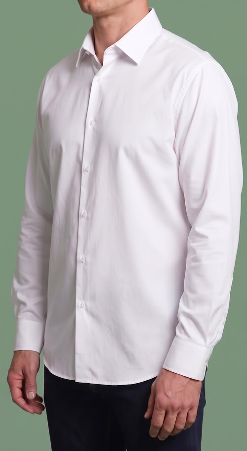 Camisa de popelina fácil de planchar