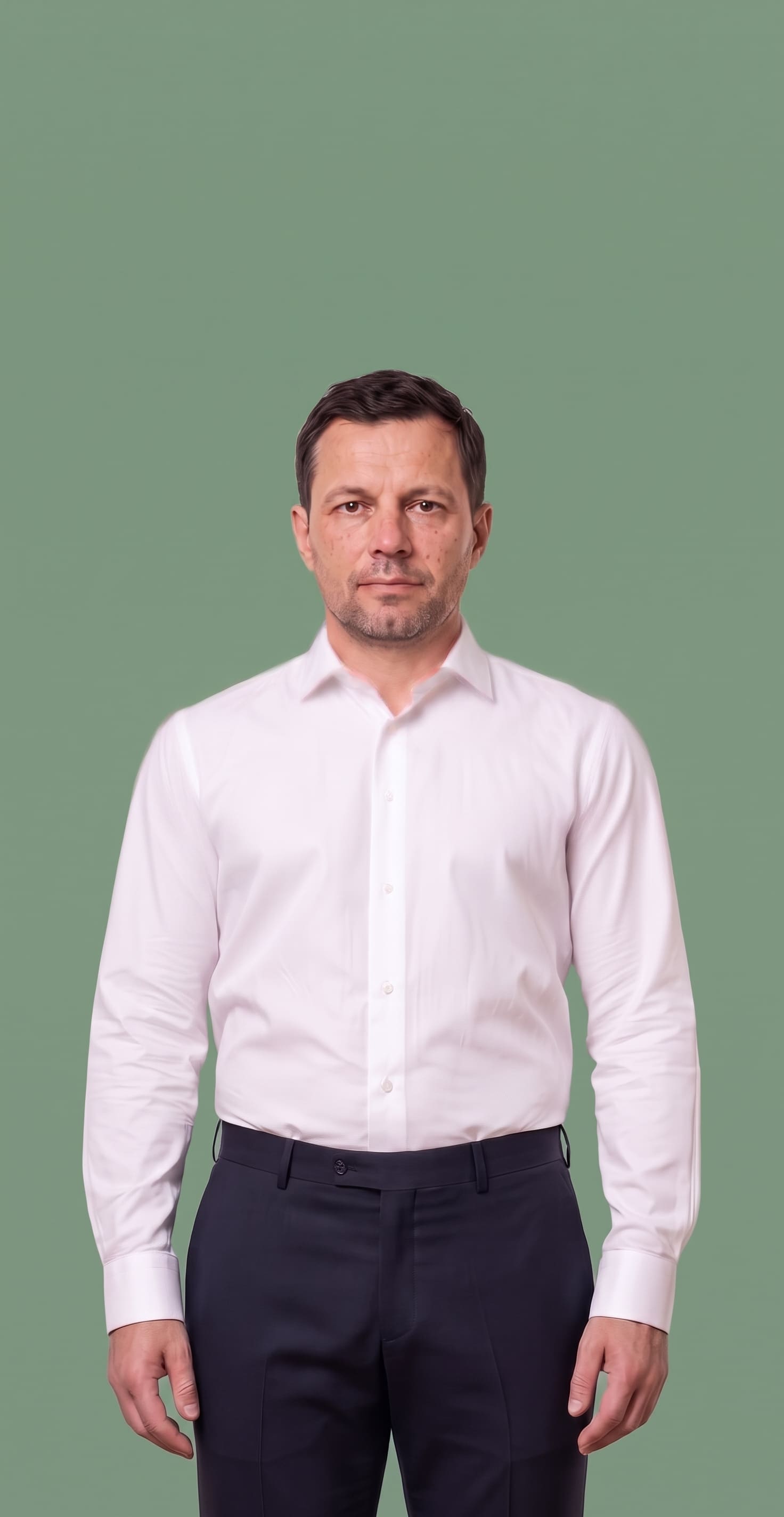 Camisa de popelina fácil de planchar